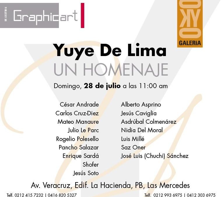 Invitación ExposiciónYUYE DE LIMA UN HOMENAJE – Graphicart/Galería OKYO